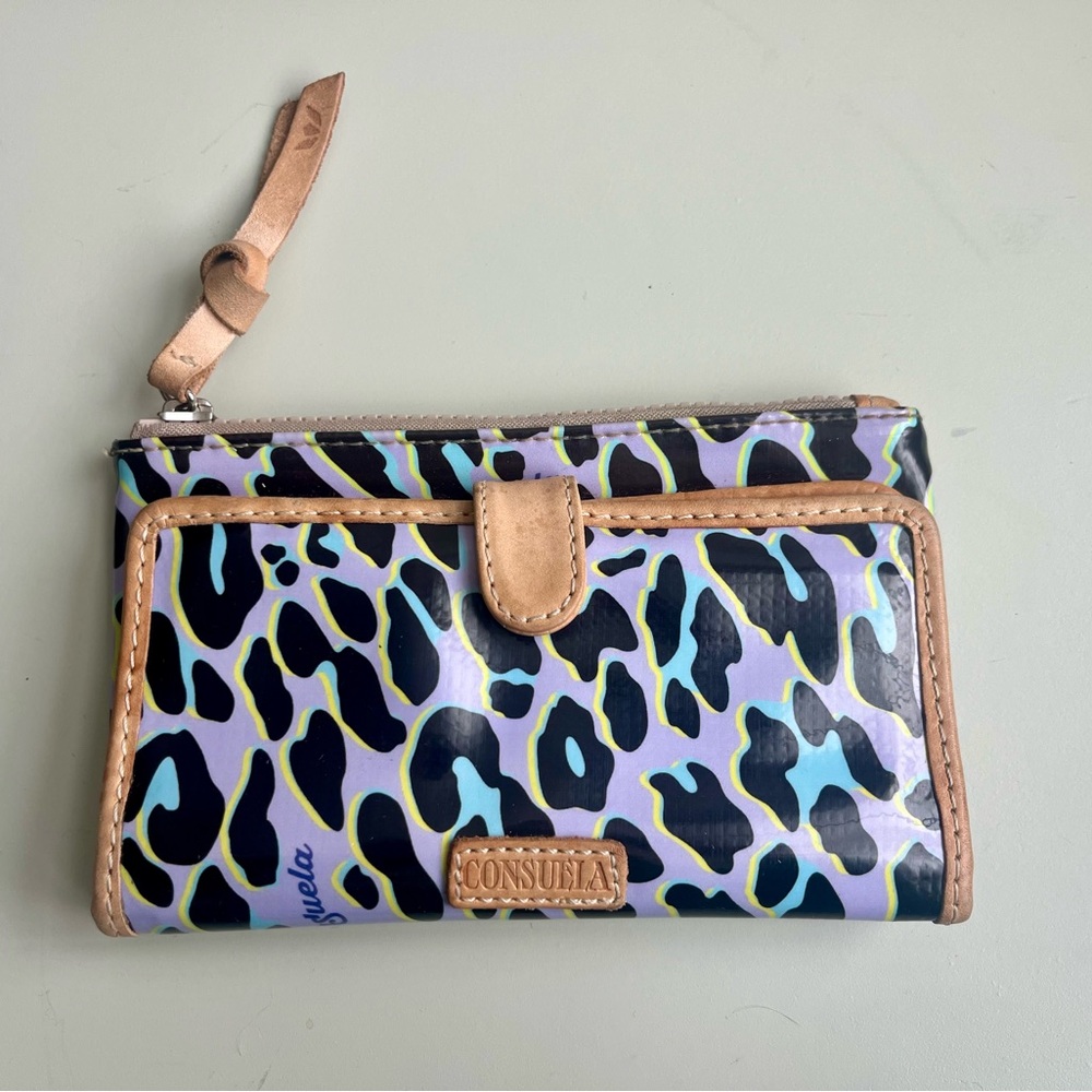Consuela Multicolor Leopard Print Wristlet